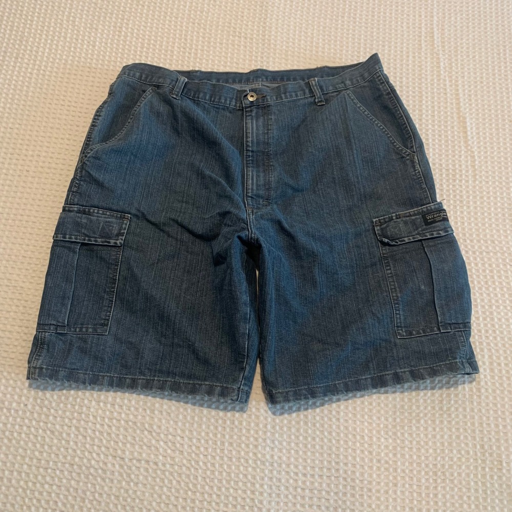 Wrangler Mens Blue Denim Cargo Shorts Authentic Issue 60MSWMS Size 38
